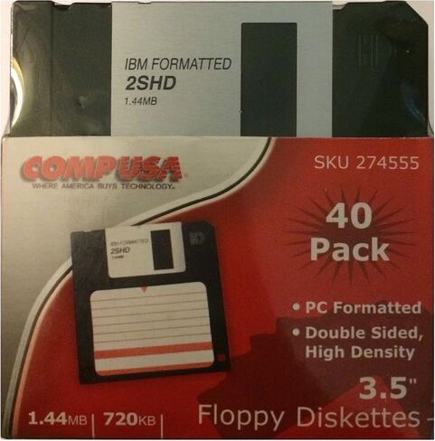 Floppy Diskettes 3.5" 1.44mb 720kb 40 Pack in Saudi Arabia