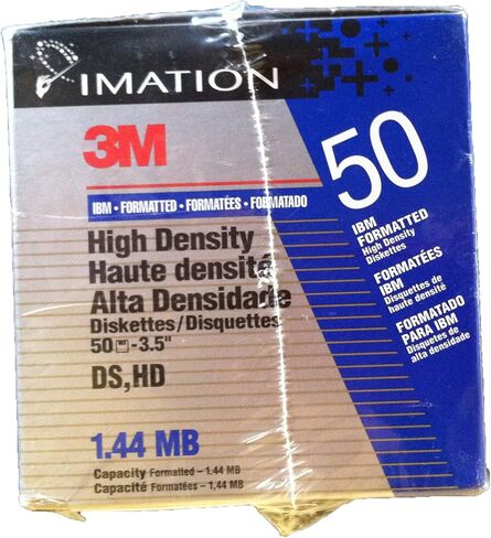 Imation 3.5" Diskettes 3M IBM Formatted High Density DS, HD 1.44MB, Box of 50 in Kuwait