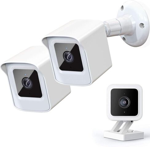 حامل PEF لكاميرا Wyze Cam V3 الجديدة كليًا فقط، غطاء واقٍ مقاوم للطقس وغطاء صلب مثبت على الحائط قابل للتعديل 360 درجة لنظام كاميرا المنزل الذكي الداخلي Wyze V3 (أبيض، عبوة واحدة) in Kuwait