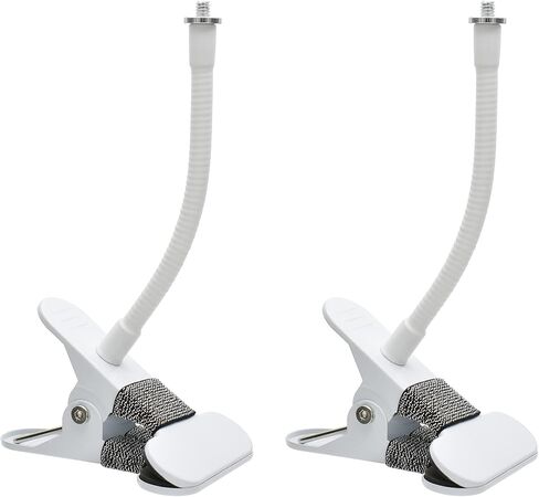 Indoor Outdoor Security Camera Flexible Clip Mount, Black, 2-Pack | Universal 1/4"-20 threaded clamp bracket, fits Ring/Blink/Wyze/Arlo and more, 15cm adjustable gooseneck arm in Kuwait