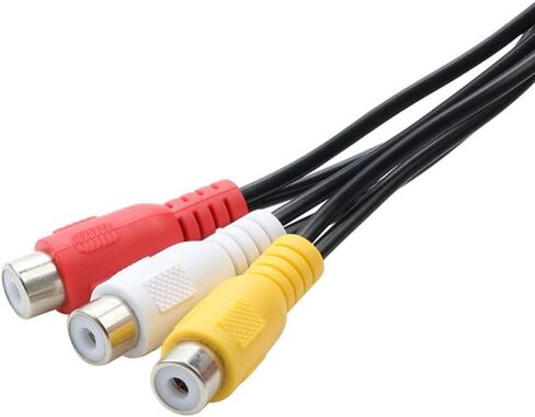 suckoo 3RCA AV Audio Video Splitter Cable 1 in 2 Out DVD Player Game Console External TV Projector Monitor Adapter Converter 6 Male 3 Female 30cm in Kuwait