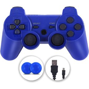 وحدة تحكم عن بعد ذات اهتزاز مزدوج لاسلكي من PS-3 متوافق مع Play-Station 3 مع كابل الشحن in Kuwait