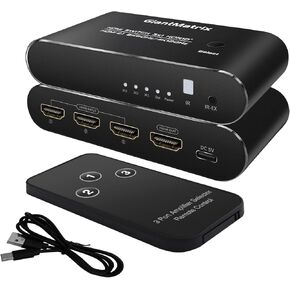 محول HDMI 8K 120Hz 4K 120Hz HDMI سويتش 3 في 1 مع جهاز تحكم عن بعد PS5 HDMI مقسم 4K 120Hz اتش دي ام اي محدد HDMI 2.1 صناديق اختيار الصوت والفيديو 48G HDR 10+ دولبي اتموس in Saudi Arabia