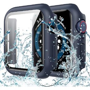 جراب Goton مقاوم للماء لساعة Apple Watch Ultra 49 مم، واقي شاشة، حماية كاملة من الصدمات من البولي كربونات الصلب وغطاء وجه مصمم لساعة iWatch 49 مم تيتانيوم in Kuwait