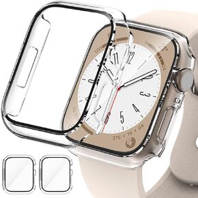 9H+ Glass for Apple Watch Series 11/10 Screen Protector 42mm, 2 Pack Tempered Glass Automatic Align Tech 0 Bubble 3D Full Coverage Waterproof Film, Strong Adhesion for iWatch Cover Accessories in Saudi Arabia