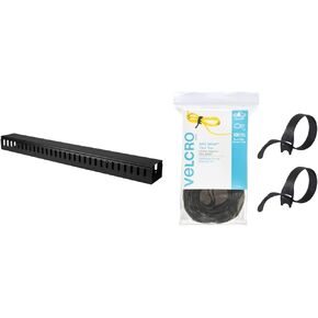 StarTech.com 3ft (1m) Vertical Cable Management Duct with Cover - 0U Open Slot Finger Duct Wire Raceway for 19 Inch Server Rack - Slotted Cord Channel (CMVER20UF) in Kuwait