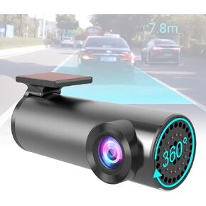 كاميرا قياس السيارة LEROAADZ، كاميرا أمامية للسيارات مع ADAS، كاميرا سيارة USB DVR بزاوية واسعة 170 درجة، دوران زاوية عرض 360 درجة، رؤية ليلية AHD 1080P in Kuwait