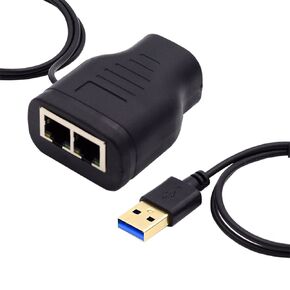 100Mbps STP UTP RJ45 8P8C Plug to Dual RJ45 HUB Splitter Network Ethernet Switcher Adapter in Saudi Arabia