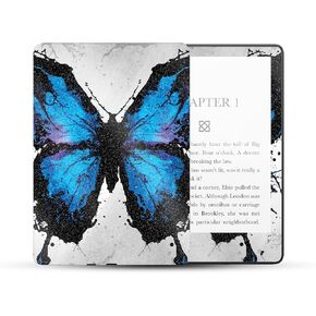 MightySkins Glossy Glitter Skin Compatible with Amazon Kindle Paperwhite 5 6.8-inch 11th Gen (2021) Full Wrap - Butterfly Splash | High-Gloss Glitter Finish | Easy to Apply | Made in The USA in Kuwait