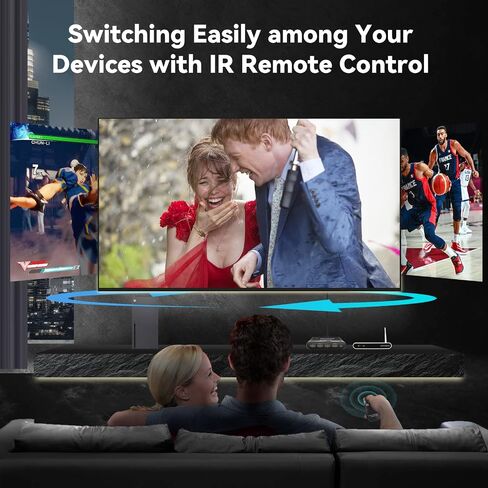محول HDMI 8K 120Hz 4K 120Hz HDMI سويتش 3 في 1 مع جهاز تحكم عن بعد PS5 HDMI مقسم 4K 120Hz اتش دي ام اي محدد HDMI 2.1 صناديق اختيار الصوت والفيديو 48G HDR 10+ دولبي اتموس in Saudi Arabia