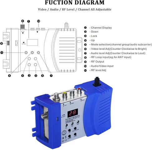 محول RF محوري RCA محول UHF VHF محول مركب مع هوائي ومفتاح قناة كامل النطاق لجهاز استقبال الأقمار الصناعية CCD كاميرا وحدة التحكم في الألعاب ومكون AV إلى تلفزيون CATV المحلي المحوري in Kuwait