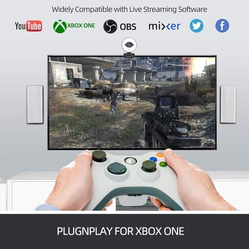 papalook 60FPS 1080P Webcam with Ring Light, Auto-Focus with Tripod, PA552 Pro Full HD Streaming Web Camera with Dual Microphones, Plug and Play for PC Mac Laptop Desktop Computer Online Conference in Kuwait