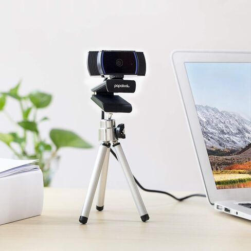 papalook Webcam 1080P, AF925 Autofocus Web Camera Full HD Video Stream, 65° Viewing Angle, Noise Canceling Microphone, Works with OBS, Skype, YouTube, Twitch, for PC/Mac/Laptop/Desktop/MacBook in Kuwait