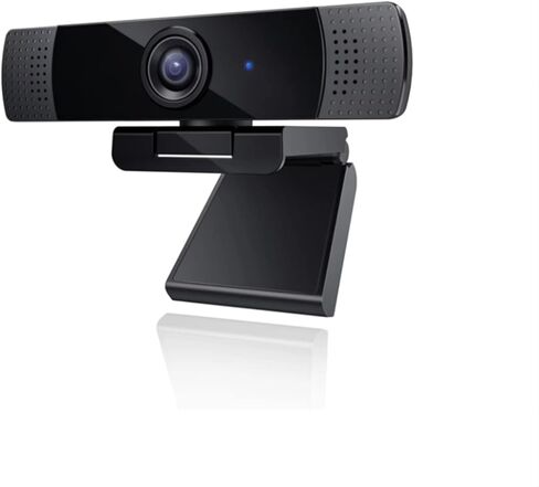 كاميرا ويب بدقة 1080 بكسل مع ميكروفونات استريو مزدوجة لتقليل الضوضاء - أسود in Kuwait