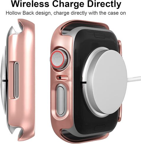 عبوة من قطعتين من Cuteey لساعة Apple Watch Series 8 Series 7 حافظة حماية شاشة للخصوصية مقاس 45 مم، واقي زجاجي مضاد للتجسس غطاء صلب من البولي كربونات لملحقات iWatch 8 7 مقاس 45 مم، أسود/أسود in Kuwait