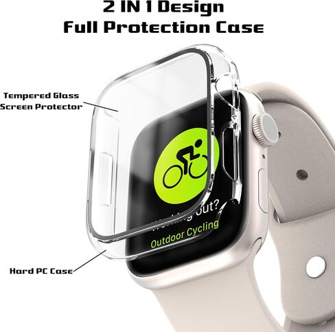 9H+ Glass for Apple Watch Series 11/10 Screen Protector 42mm, 2 Pack Tempered Glass Automatic Align Tech 0 Bubble 3D Full Coverage Waterproof Film, Strong Adhesion for iWatch Cover Accessories in Kuwait