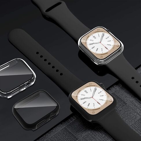 9H+ Glass for Apple Watch Series 11/10 Screen Protector 42mm, 2 Pack Tempered Glass Automatic Align Tech 0 Bubble 3D Full Coverage Waterproof Film, Strong Adhesion for iWatch Cover Accessories in Kuwait
