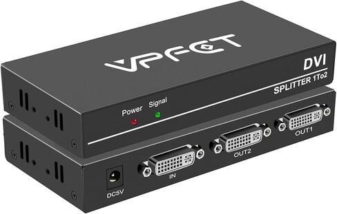 موزع DVI 1x2 DVI 1 في 2 مخرج 2 منفذ DVI يدعم دقة تصل إلى 4K2K/30Hz نسخ تلقائي EDID in Kuwait