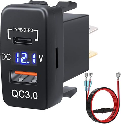 Quick Charge 3.0 & PD USB C Dual USB Port Charger Socket Power Adapter for Toyota in Saudi Arabia