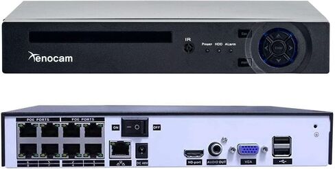 8CH PoE NVR 5MP H.265 Security Network Video Recorder Supports Up 8 X 5MP/4MP/3MP 1080P IP Cameras, Motion Detection Email Alerts USB Backup VGA and HDMI Output, NO HDD in Saudi Arabia
