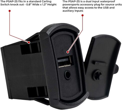 MB Quart PSAP-2S Media Extension (Black) – 10 Foot Extension, AUX to RCA, USB Port, Plug and Play, Audio Playback, Dual Accessory Plug, Apple Car Play Compatible in Saudi Arabia