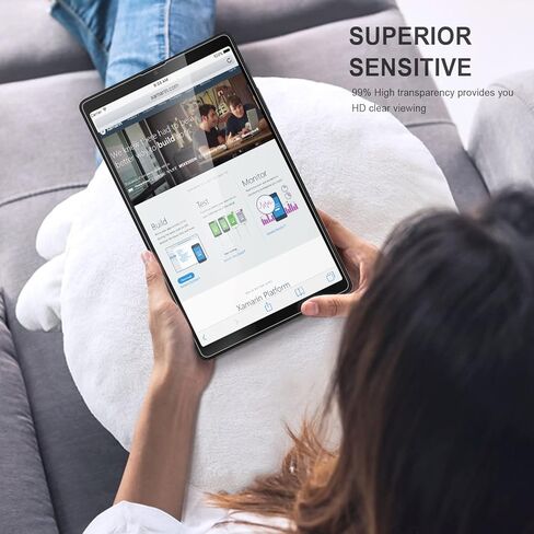 واقي شاشة Tuvror مكون من عبوتين لجهاز Samsung Galaxy Tab A7lite 2021 8.7 بوصة (SM-T220 T225 T227)، طبقة زجاجية مقسى ممتازة. in Kuwait