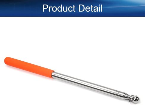 Bettomshin 1Pcs 5.3 Feet Orange Telescopic Teachers Pointer, Stainless Steel Guide Flag Pole, for Office Presentation, Retractable Stick, Teaching Pointer Tour Guides in Saudi Arabia