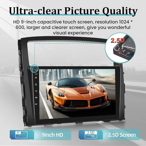 [2+32G] ستيريو سيارة Android مقاس 9 بوصة لسيارة Mitsubishi Pajero 4 V80 V90 2006-2014، Carplay اللاسلكي وAndroid Auto، شاشة لمس راديو GPS مرآة وصلة واي فاي بلوتوث + كاميرا احتياطية in Kuwait