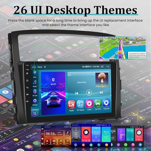 [2+32G] ستيريو سيارة Android مقاس 9 بوصة لسيارة Mitsubishi Pajero 4 V80 V90 2006-2014، Carplay اللاسلكي وAndroid Auto، شاشة لمس راديو GPS مرآة وصلة واي فاي بلوتوث + كاميرا احتياطية in Kuwait