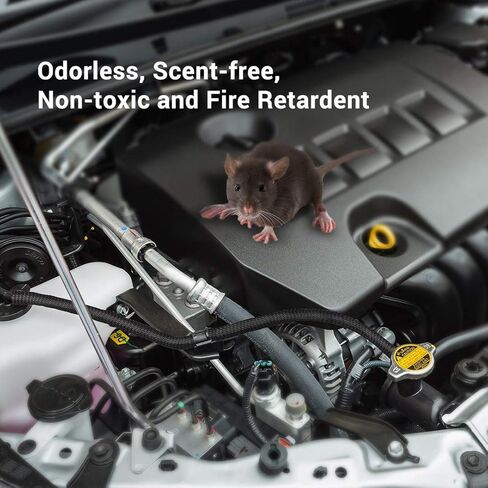 Braided - Cable Sleeves - PET Expandable Wire Loom 3/4"-100ft, Braided Wire Hider Mesh, Cord Management Organizer for USB Power Video Cable, Flexible Wrap Cover w/Heat Shrinkable Tubes, Black&Blue in Kuwait