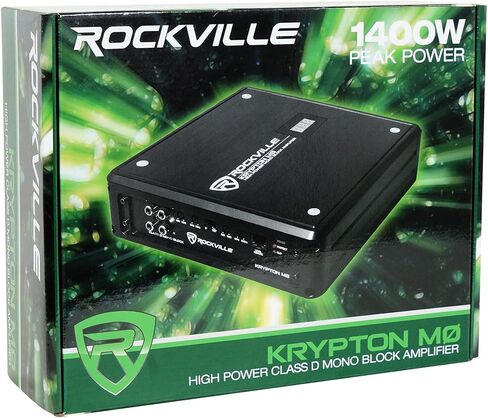مضخم صوت للسيارة Rockville Krypton-M3 بقدرة 4000 وات كحد أقصى/1000 وات RMS أحادي 1 أوم + جهاز تحكم عن بعد in Kuwait