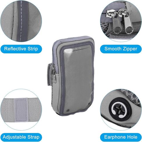 PATIKIL Phone Arm Bands for Running, Running Phone Holder Carrier Armband Cell Phone Holder for Runners, Black in Kuwait
