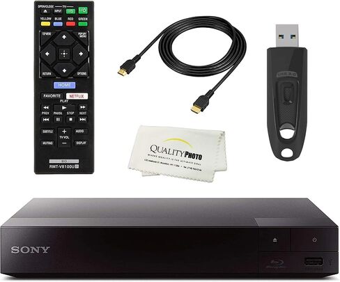 Sony BDP6700 4K Upscaling Blu-ray DVD Player Built in Wi-Fi - Remote Control - High Speed 4K HDMI Cable - Ultra USB Flash Drive 64GB in Saudi Arabia