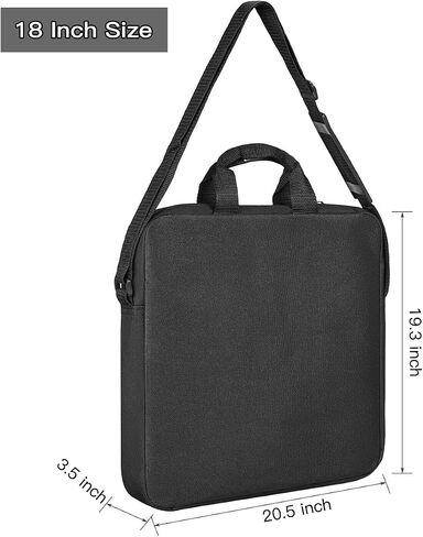 18" Ring Light Photography Carrying Bag, Tripod Stand Protective Case/18 19 Inche Circle Round LED Carrying Case for Neewer EYONMÉ UBeesize Selfie Ring Light-Black in Kuwait