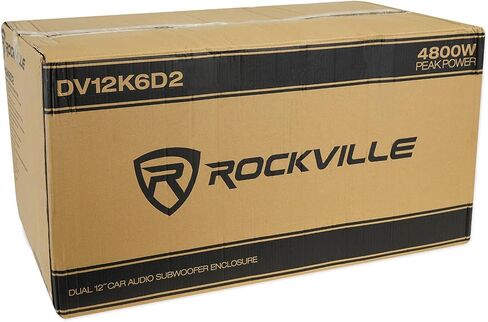 ROCKVILLE DV12K6D2 Dual 12 "4800w مكبرات صوت للسيارة Plexi Sub Enclosure Box in Kuwait