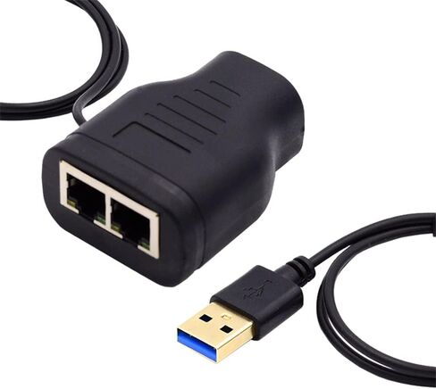 100Mbps STP UTP RJ45 8P8C Plug to Dual RJ45 HUB Splitter Network Ethernet Switcher Adapter in Kuwait
