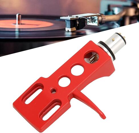 غطاء راس لخرطوشة القرص الدوار، مجموعة خرطوشة كومبو مع صوت أنقى وأكثر ثراء، سهلة التوصيل، حامل ابرة ستايلس فينيل ال بي للاجهزة الراقية، رؤوس فونو (احمر) in Kuwait