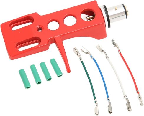 غطاء راس لخرطوشة القرص الدوار، مجموعة خرطوشة كومبو مع صوت أنقى وأكثر ثراء، سهلة التوصيل، حامل ابرة ستايلس فينيل ال بي للاجهزة الراقية، رؤوس فونو (احمر) in Kuwait