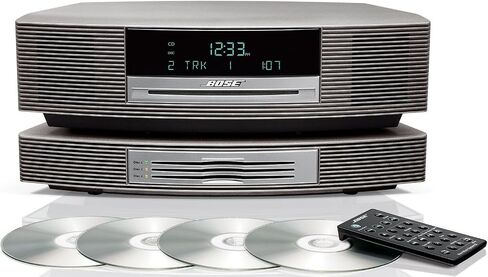 نظام الموسيقى Bose® Wave® مع مبدل الأقراص المضغوطة المتعددة - فضي تيتانيوم in Kuwait