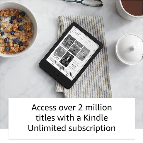 Certified Refurbished Kindle (2022 release) – The lightest and most compact Kindle, now with a 6" 300 ppi high-resolution display, and 2x the storage - Black in Saudi Arabia