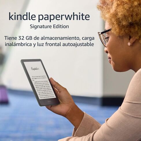 الإصدار الدولي - إصدار Kindle Paperwhite Signature (32 جيجابايت) - مع شاشة مقاس 6.8 بوصات، وشحن لاسلكي، وإضاءة أمامية قابلة للضبط التلقائي - بدون إعلانات شاشة القفل - أسود in Saudi Arabia