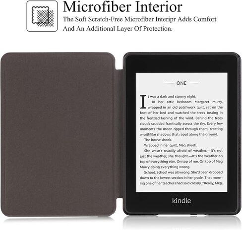 حافظة Artyond لجهاز Kindle Paperwhite مقاس 6 بوصات (الجيل العاشر، إصدار 2018)، غطاء ذكي من جلد البولي يوريثان خفيف الوزن مع خاصية النوم/الاستيقاظ التلقائي للقارئ الإلكتروني Amazon Kindle Paperwhite 2018، أزرق داكن in Kuwait
