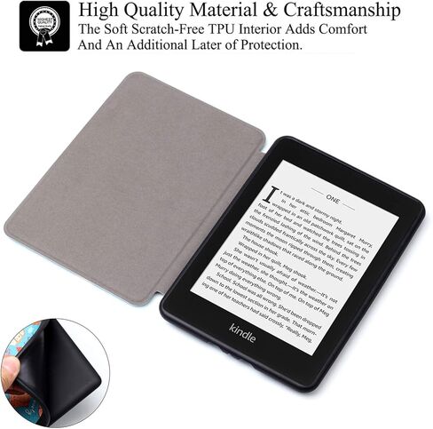 حافظة Artyond لجهاز Kindle Paperwhite مقاس 6 بوصات (الجيل العاشر، إصدار 2018)، غطاء ذكي من جلد البولي يوريثان خفيف الوزن مع خاصية النوم/الاستيقاظ التلقائي للقارئ الإلكتروني Amazon Kindle Paperwhite 2018، أزرق داكن in Kuwait