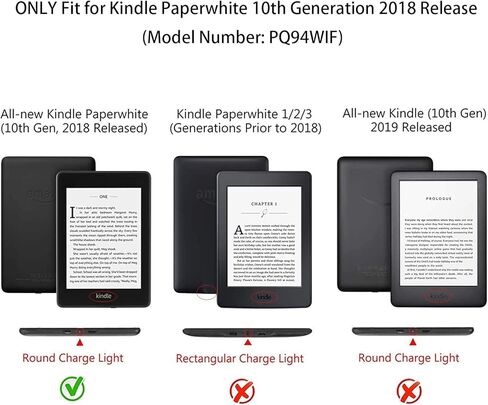 حافظة Artyond لجهاز Kindle Paperwhite مقاس 6 بوصات (الجيل العاشر، إصدار 2018)، غطاء ذكي من جلد البولي يوريثان خفيف الوزن مع خاصية النوم/الاستيقاظ التلقائي للقارئ الإلكتروني Amazon Kindle Paperwhite 2018، أزرق داكن in Kuwait