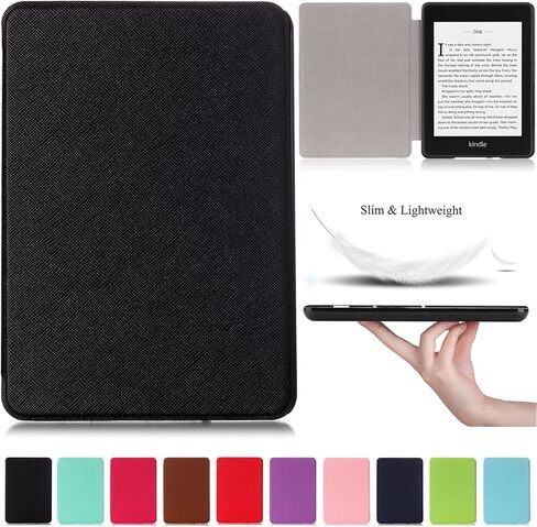 حافظة Artyond لجهاز Kindle Paperwhite مقاس 6 بوصات (الجيل العاشر، إصدار 2018)، غطاء ذكي من جلد البولي يوريثان خفيف الوزن مع خاصية النوم/الاستيقاظ التلقائي للقارئ الإلكتروني Amazon Kindle Paperwhite 2018، أزرق داكن in Kuwait