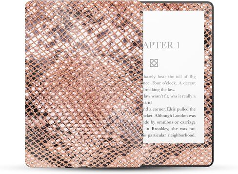 MightySkins Glossy Glitter Skin Compatible with Amazon Kindle Paperwhite 5 6.8-inch 11th Gen (2021) Full Wrap - Rattler Back | Protective High-Gloss Glitter Finish | Easy to Apply | Made in The USA in Saudi Arabia