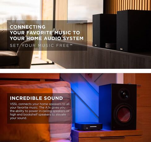 مضخم صوت VSSL A.1x ثنائي القناة، متوافق مع AirPlay 2، Chromecast، Amazon Alexa، Spotify Connect، Bluetooth in Kuwait