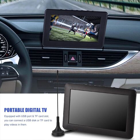 Portable Digital Television TV TFT LED 1080P Video Player for Home, Outdoor and Travel (9 inch) in Saudi Arabia