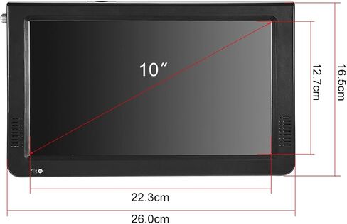 Portable Digital Television TV TFT LED 1080P Video Player for Home, Outdoor and Travel (9 inch) in Saudi Arabia