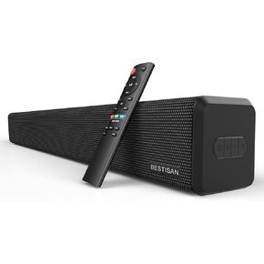 شريط صوت BESTISAN مع بلوتوث 5.0 وتوصيلات سلكية أشرطة صوت منزلية للتلفزيون (50 وات، 3 أوضاع صوت، تحكم باللمس، منفذ فرعي، صوت جهير قابل للتعديل، قابل للتركيب، إصدار 2023) in Kuwait